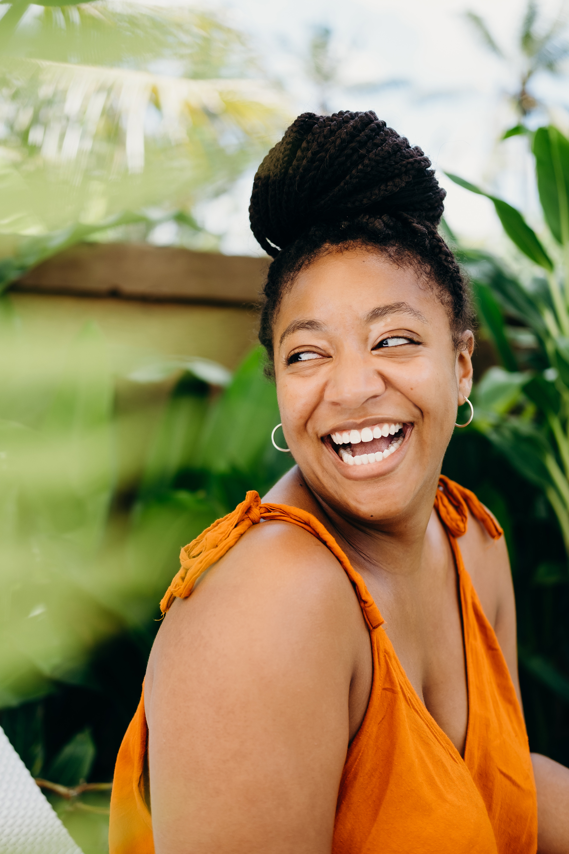 woman smiling